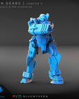 Lancers - Iron Gears - 3d Printed Miniature Sculpted by Blue Wyvern