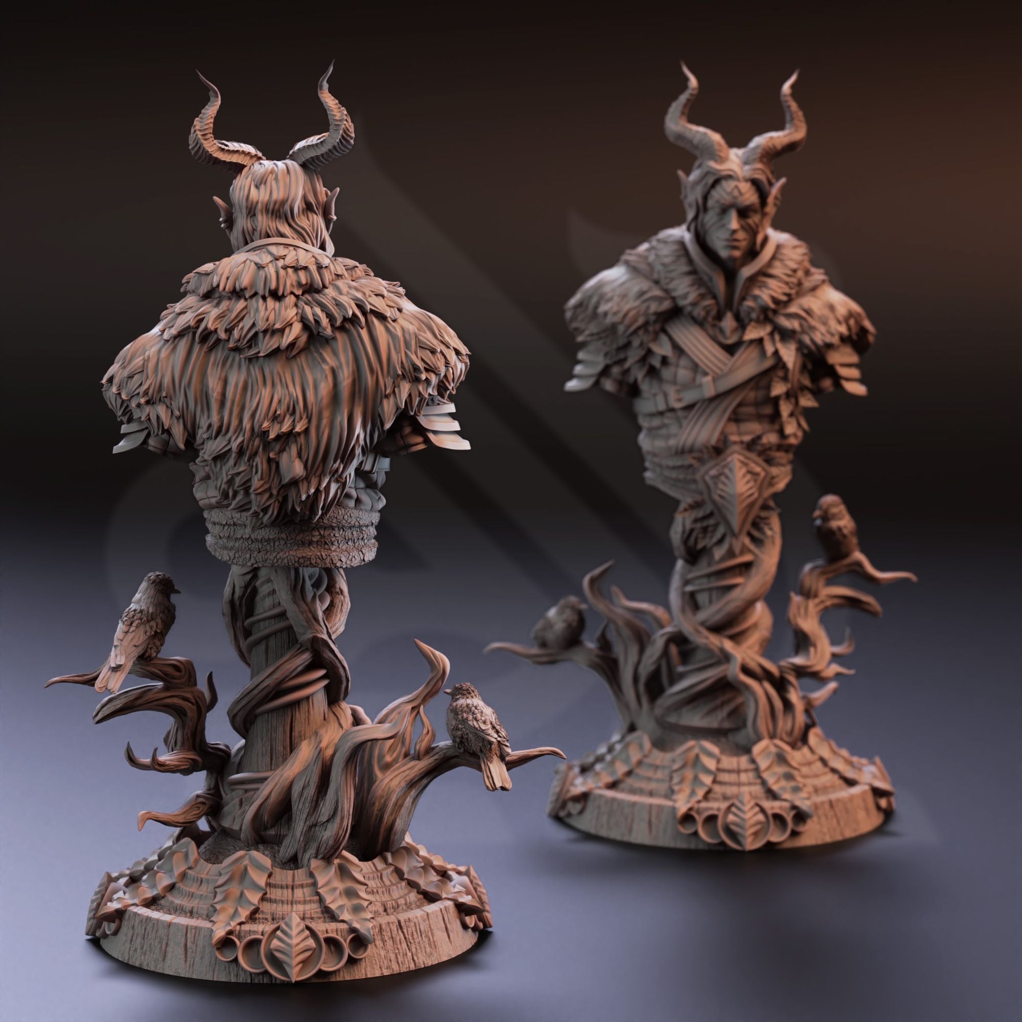 Garyck of Cinta Mar, Infernal Forest Guardian - 3d Printed Miniature Sculpted by DM Stash