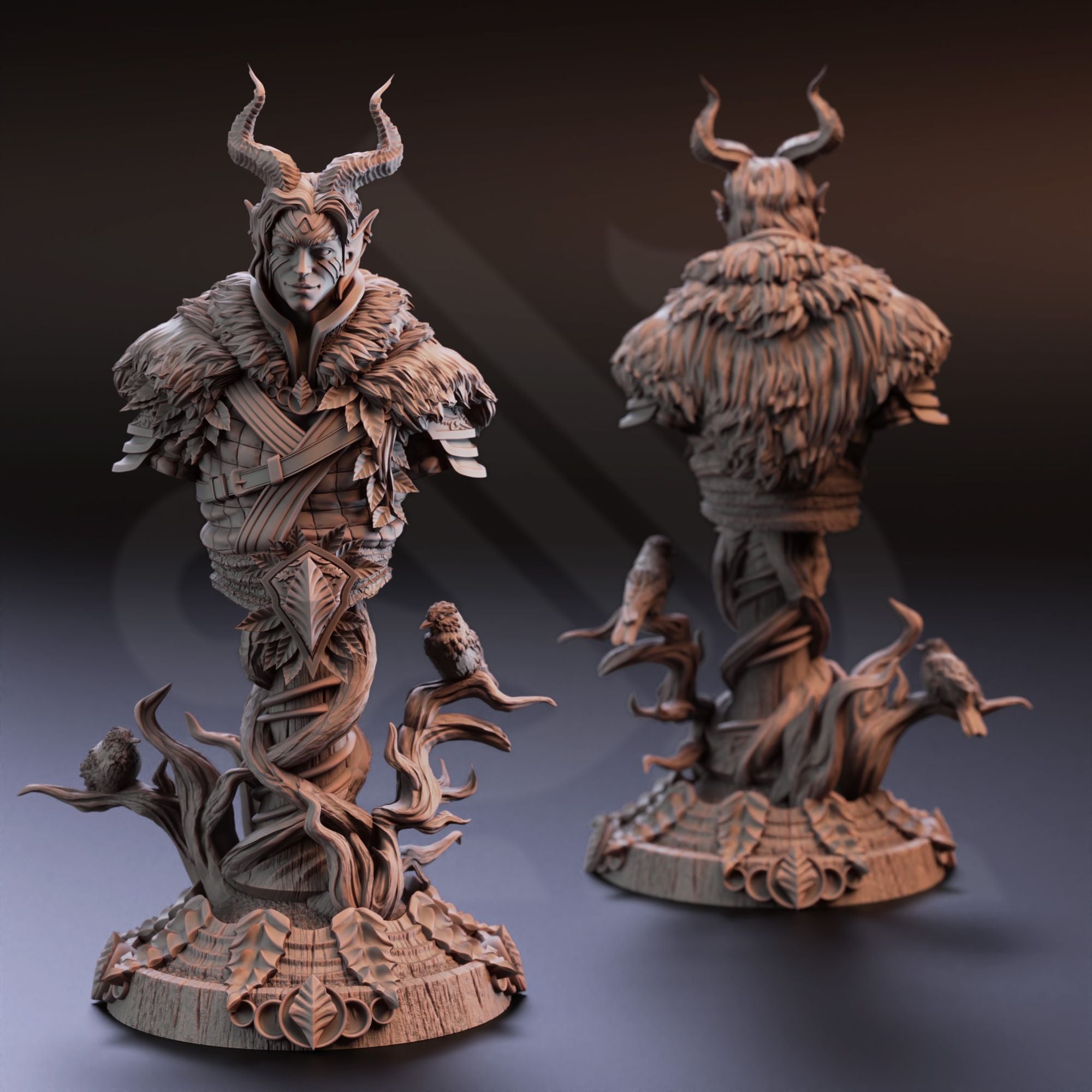 Garyck of Cinta Mar, Infernal Forest Guardian - 3d Printed Miniature Sculpted by DM Stash