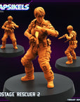 Hostage Rescuer - 3d Printed Miniature Sculpted by Papsikels Miniatures