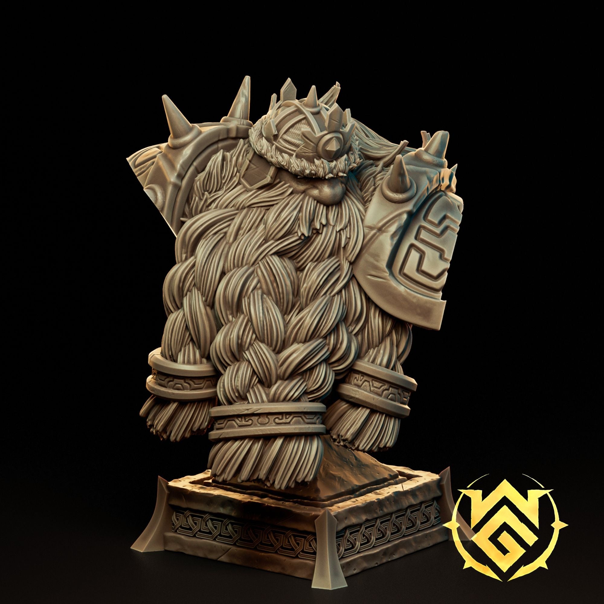 Steward of Frosthold Bust - 3d Printed Miniature by The Witchguild