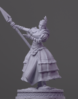 a statue of a woman with a sword