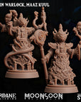 Froin (Frogfolk) Warlock Maaz Kuul - 3d Printed Miniature Sculpted by Sordane Publishing