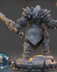 Hrothvar the Silent - The Frostbane Legion (Ice Orcs) - 3d Printed Miniature sculpted by Daybreak Miniatures