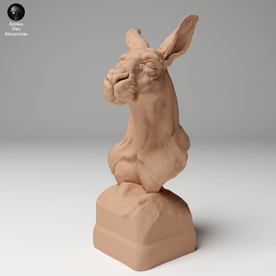 Red Kangaroo Bust - 3d Printed Bust Sculpted by Animal Den