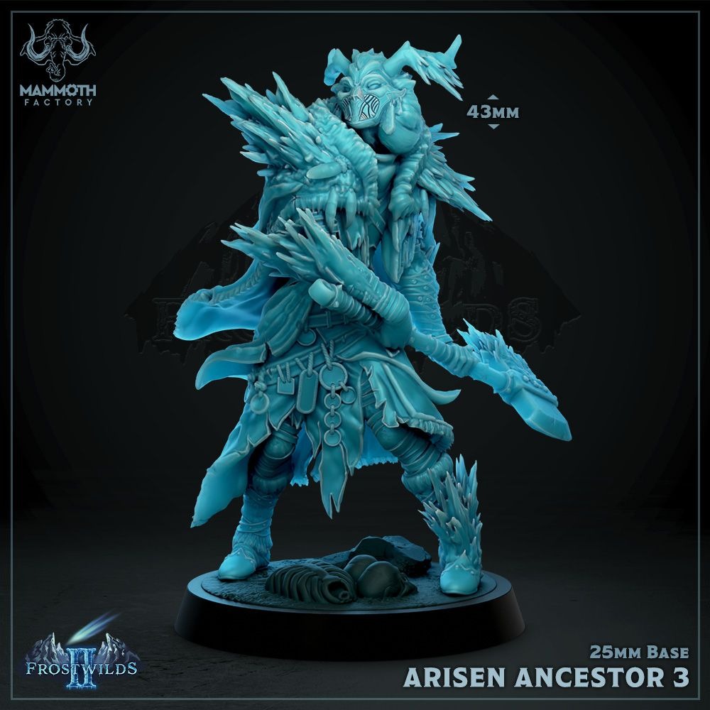 Arisen Ancestor - Frostwilds Pt 2 - 3d Printed Miniature by Mammoth Factory