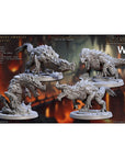 Delani Dragonlings with Riders - Magmaforged Dwarves of the Depths - 3d Printed Miniature sculpted by Artisan Guild
