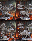 Delani Dragonlings with Riders - Magmaforged Dwarves of the Depths - 3d Printed Miniature sculpted by Artisan Guild