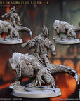 Delani Dragonlings with Riders - Magmaforged Dwarves of the Depths - 3d Printed Miniature sculpted by Artisan Guild