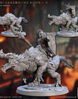 Delani Dragonlings with Riders - Magmaforged Dwarves of the Depths - 3d Printed Miniature sculpted by Artisan Guild