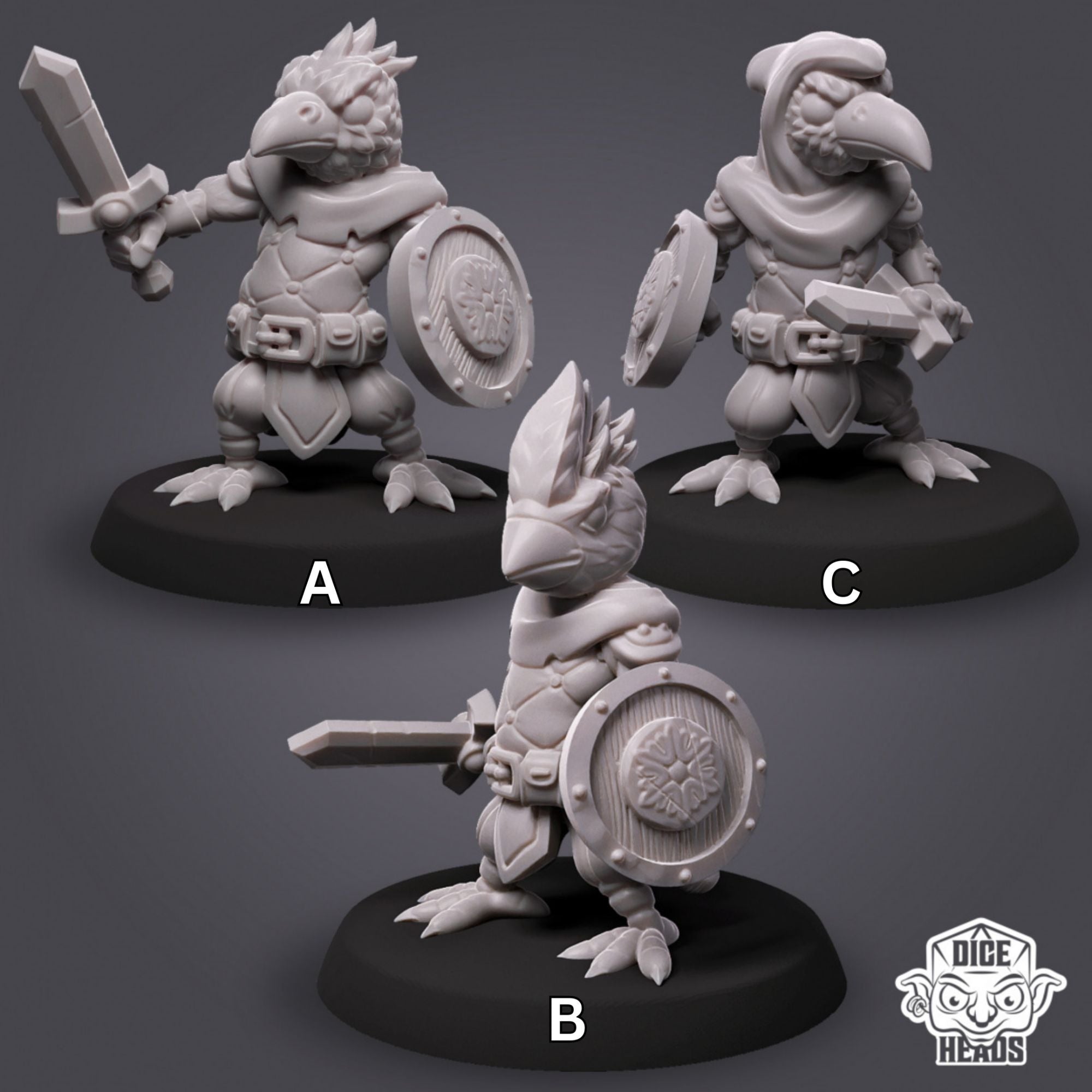 Bird Infantry - 3d Printed Miniature by DiceHeads