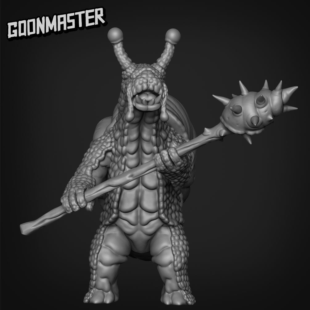 Snailfolk Spearmen - 3d Printed Miniature Sculpted by Goon Master Games