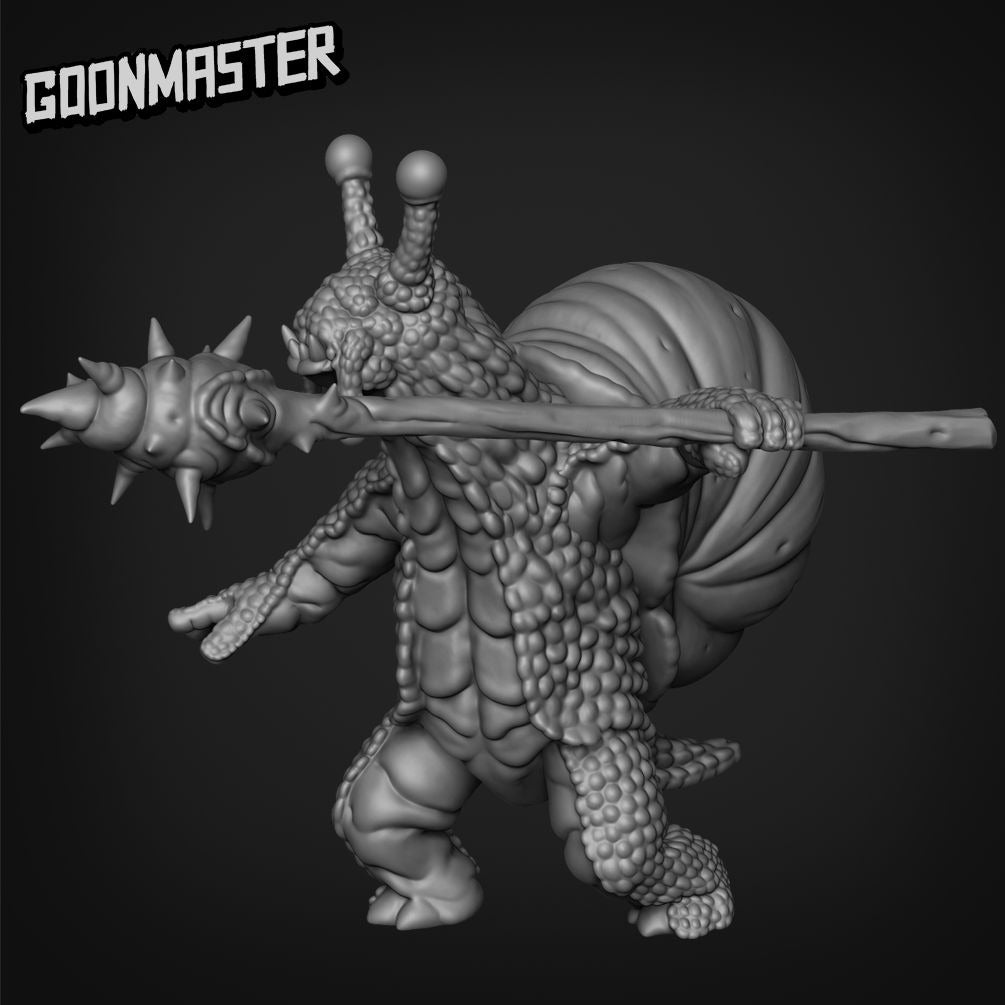 Snailfolk Spearmen - 3d Printed Miniature Sculpted by Goon Master Games