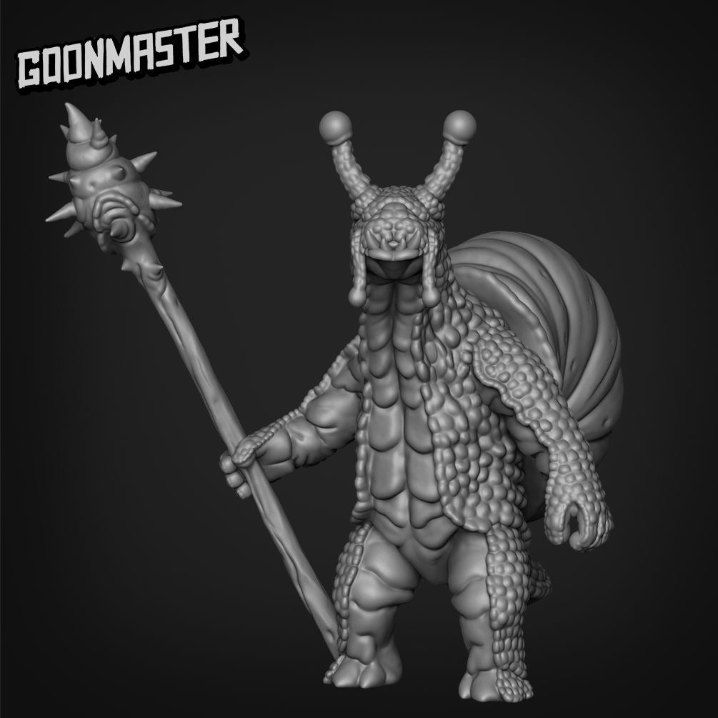 Snailfolk Spearmen - 3d Printed Miniature Sculpted by Goon Master Games