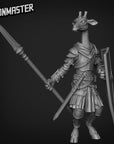 Giraffe Guardian w Spear - 3d Printed Miniature by Goon Master Games