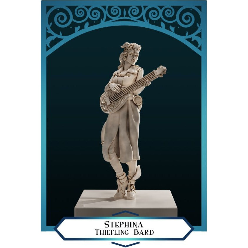 Tiefling Bard – Stephina - 3d Printed Miniature by DND Is A Woman