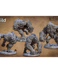 Blackcrag Apefiend Riders - Blackcrag Orcs - 3d Printed Miniature sculpted by Artisan Guild