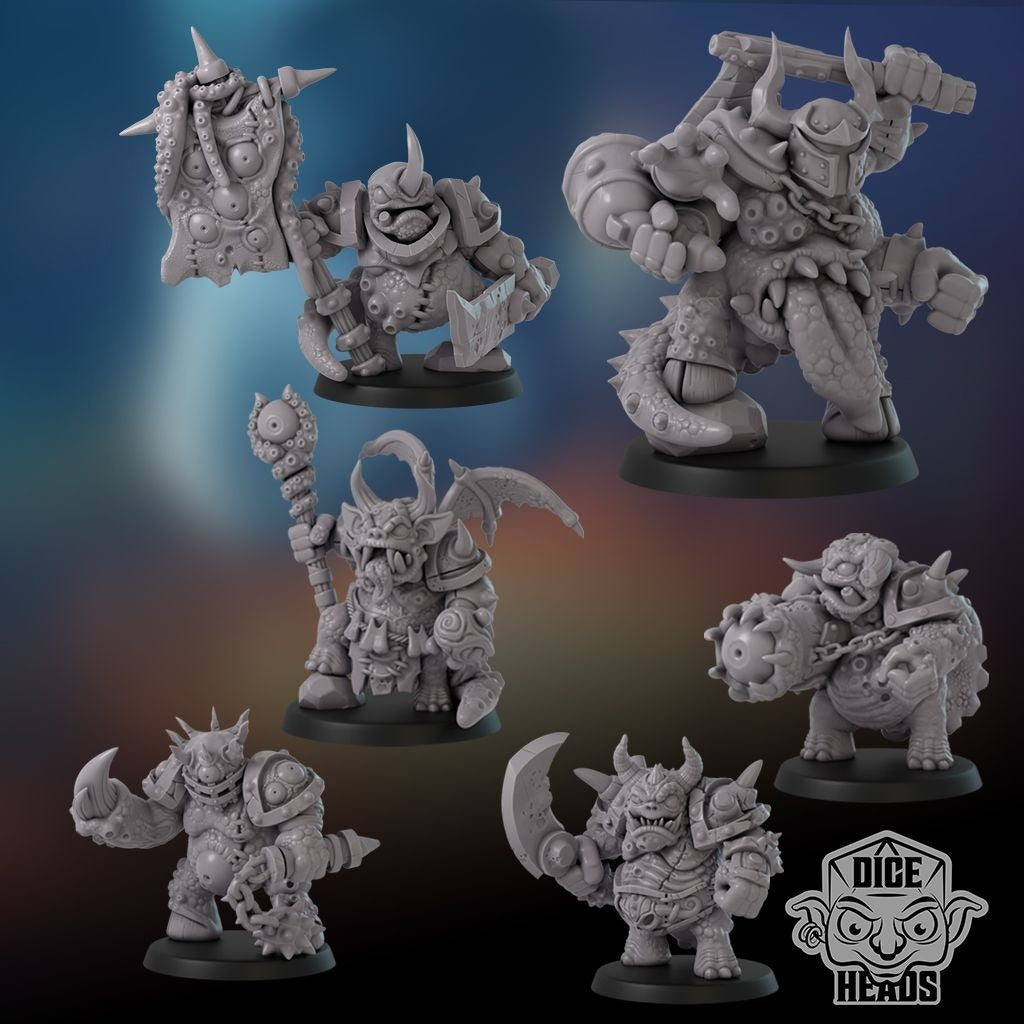 Pustulant Warband  - 3d Printed Miniature by DiceHeads
