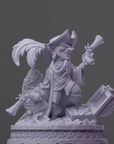 a statue of a man with a bird on his hand