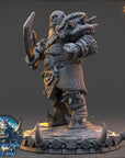 Mournak Ironblood - The Frostbane Legion (Ice Orcs) - 3d Printed Miniature sculpted by Daybreak Miniatures