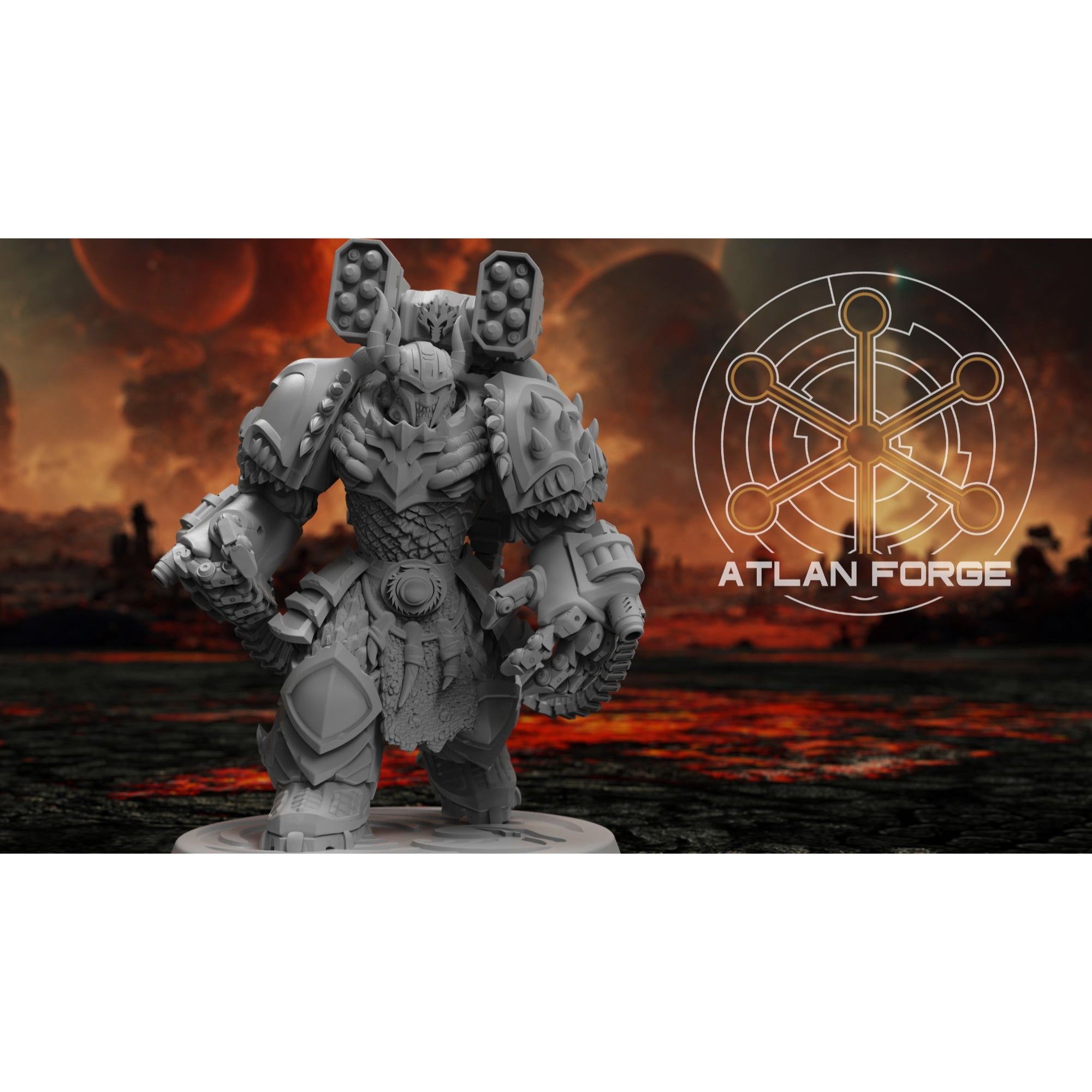 Dragon Aegis Incandescents - 3 Model Modular Unit 3d Printed Sculpted by Atlan Forge