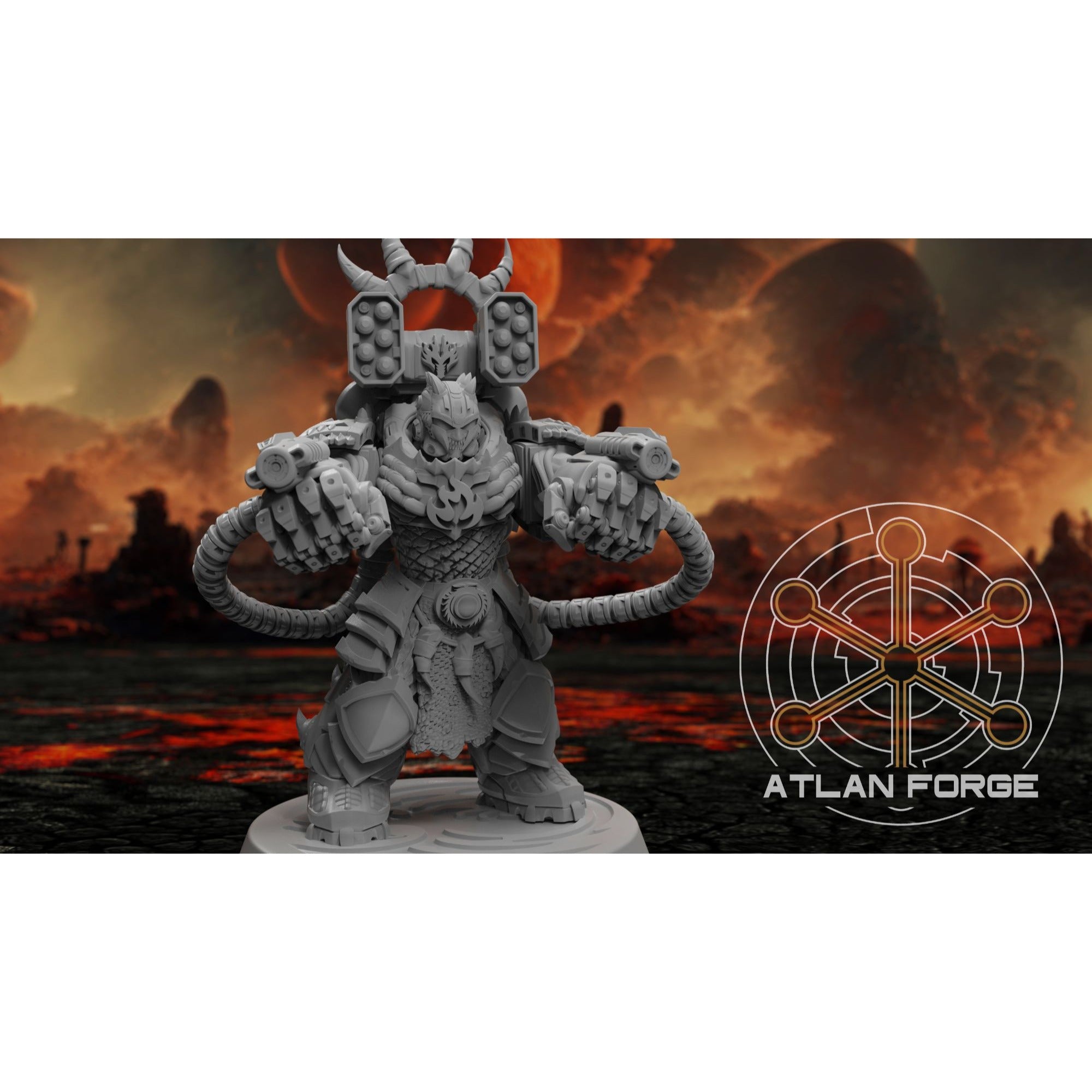 Dragon Aegis Incandescents - 3 Model Modular Unit 3d Printed Sculpted by Atlan Forge