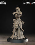 a statue of a woman holding a sword