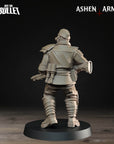 a plastic model of a man in armor