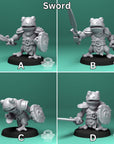 Frog Infantry - 3d Printed Miniature by DiceHeads
