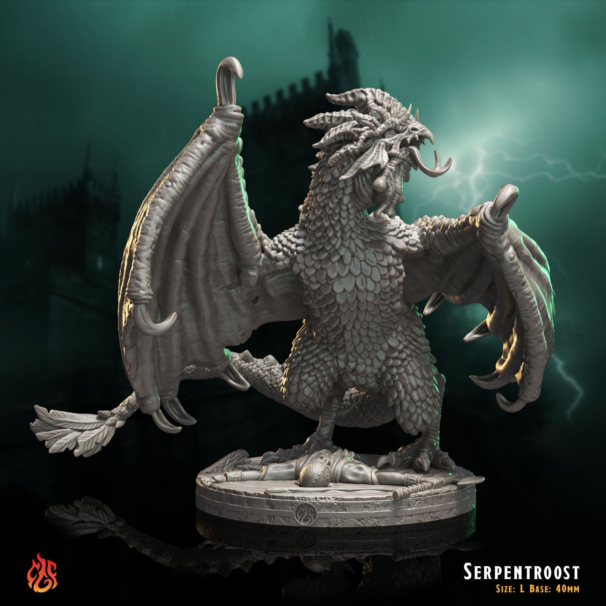 Serpentroost - The Mad Alchemist - 3d Printed Miniature Sculpted by Crippled God Foundry