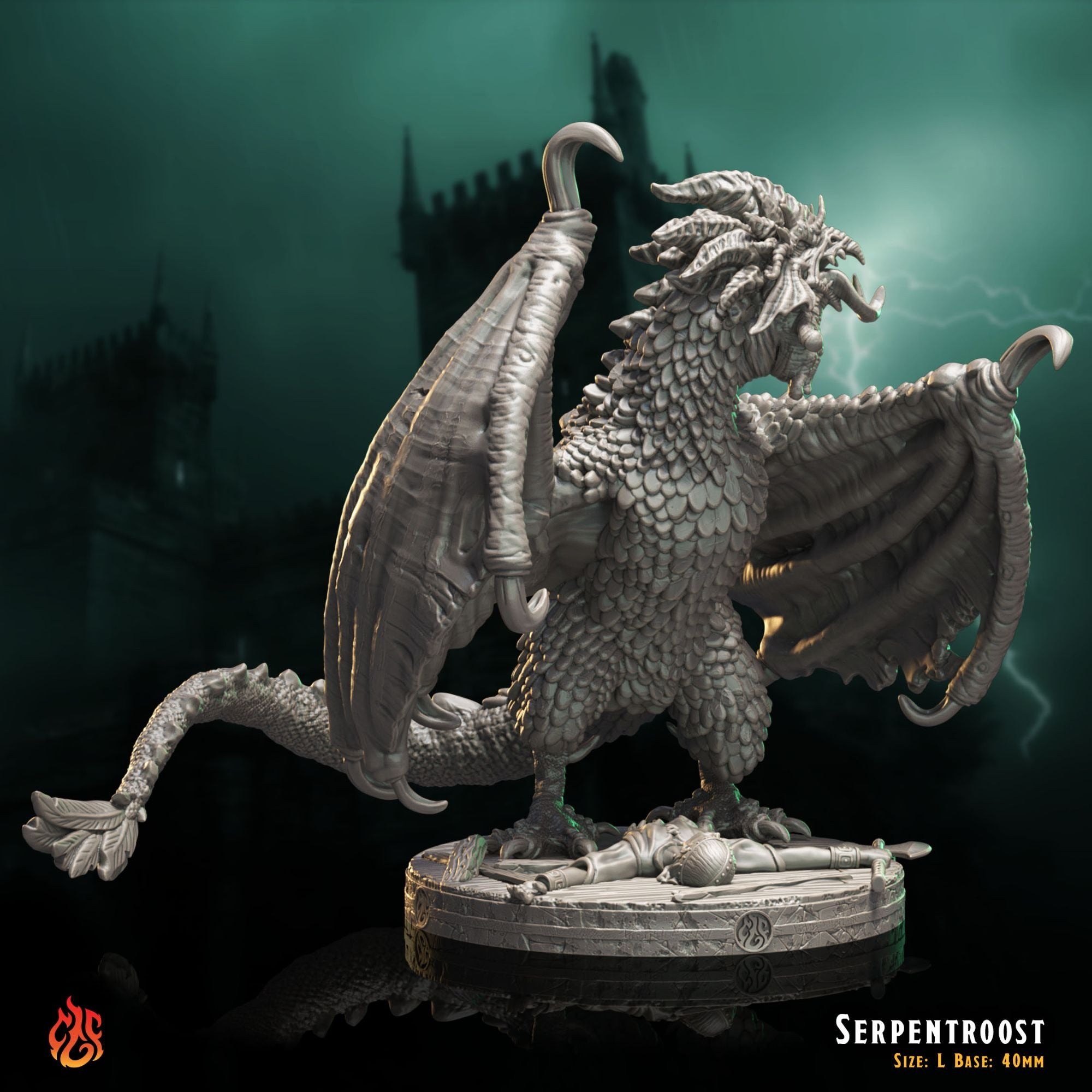 Serpentroost - The Mad Alchemist - 3d Printed Miniature Sculpted by Crippled God Foundry