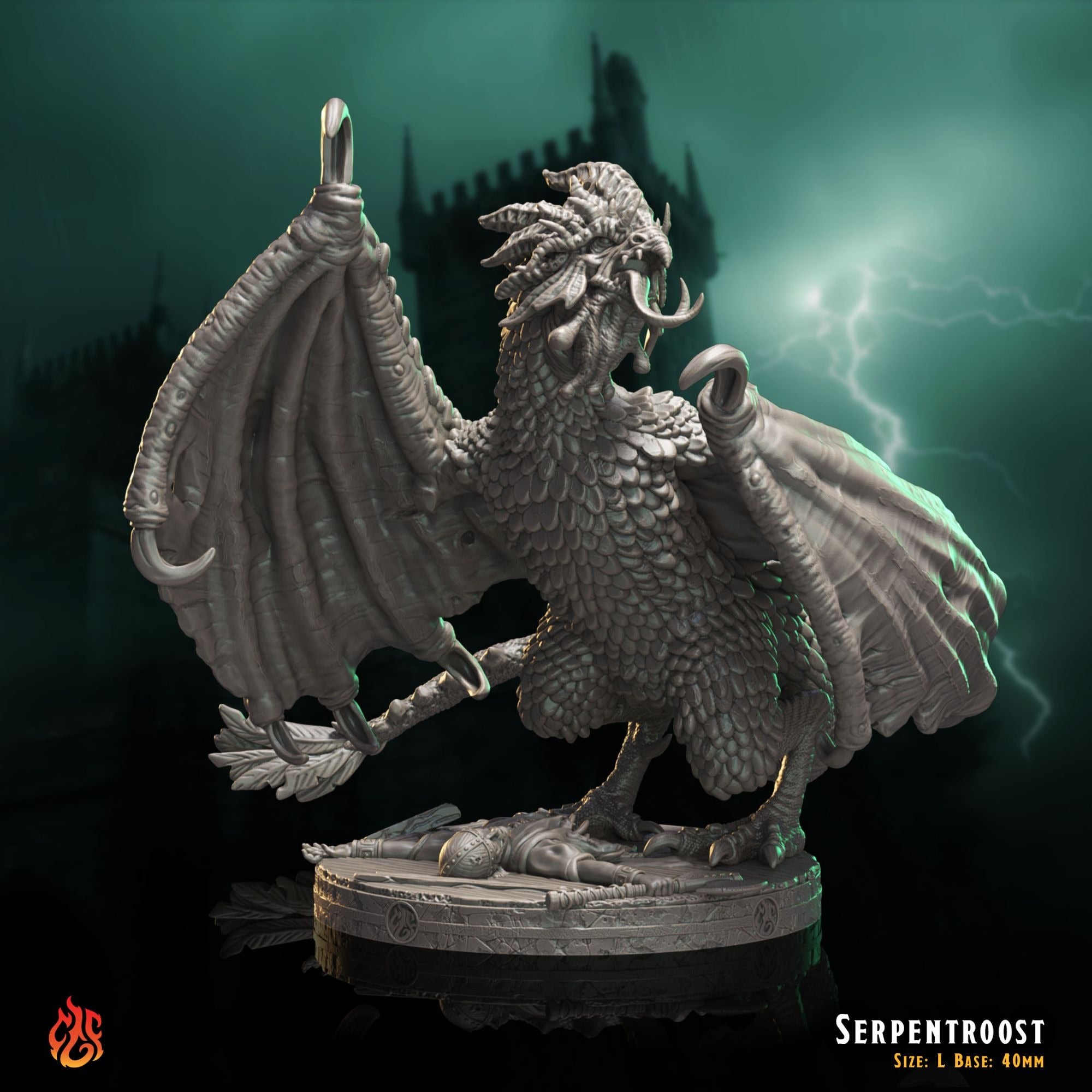 Serpentroost - The Mad Alchemist - 3d Printed Miniature Sculpted by Crippled God Foundry