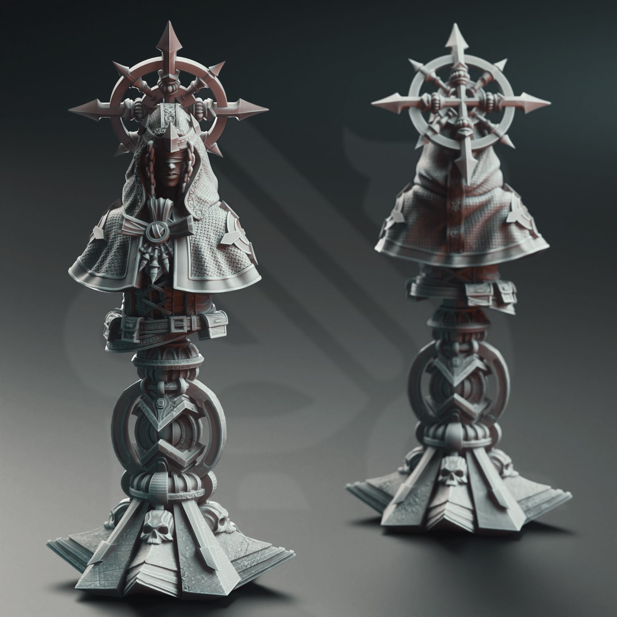 Amelie Saffron, Maiden Cleric BUST - 3d Printed Miniature by DM Stash