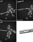 Fancy Frog Spearman - 3d Printed Miniature Sculpted by Goon Master Games