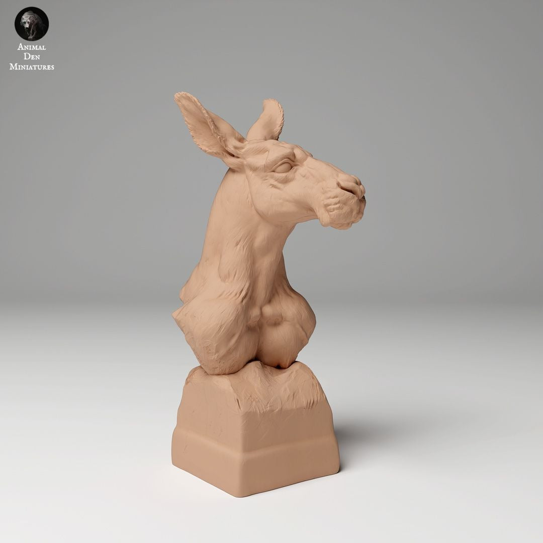 Red Kangaroo Bust - 3d Printed Bust Sculpted by Animal Den