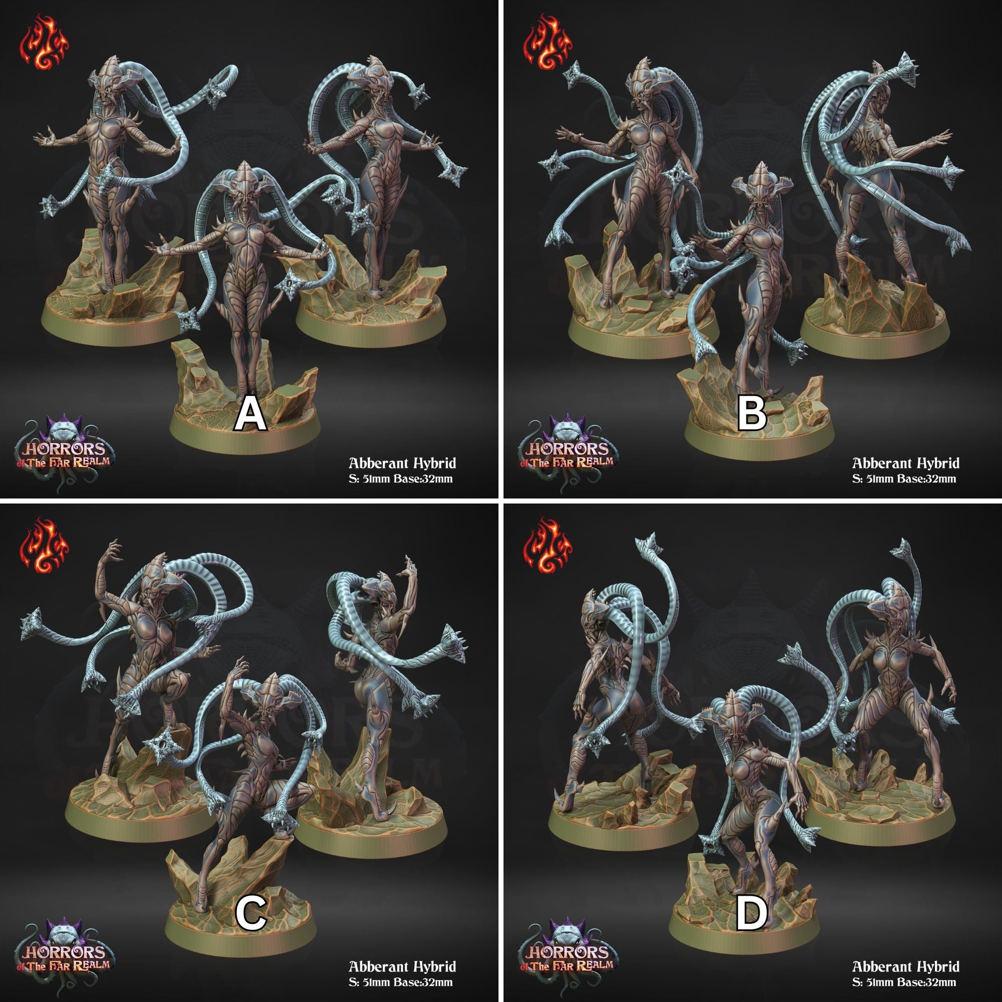 Aberrant Hybrid - 3d Printed Miniature by Crippled God Foundry