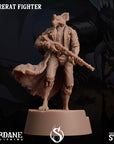 a figurine of a man with a gun