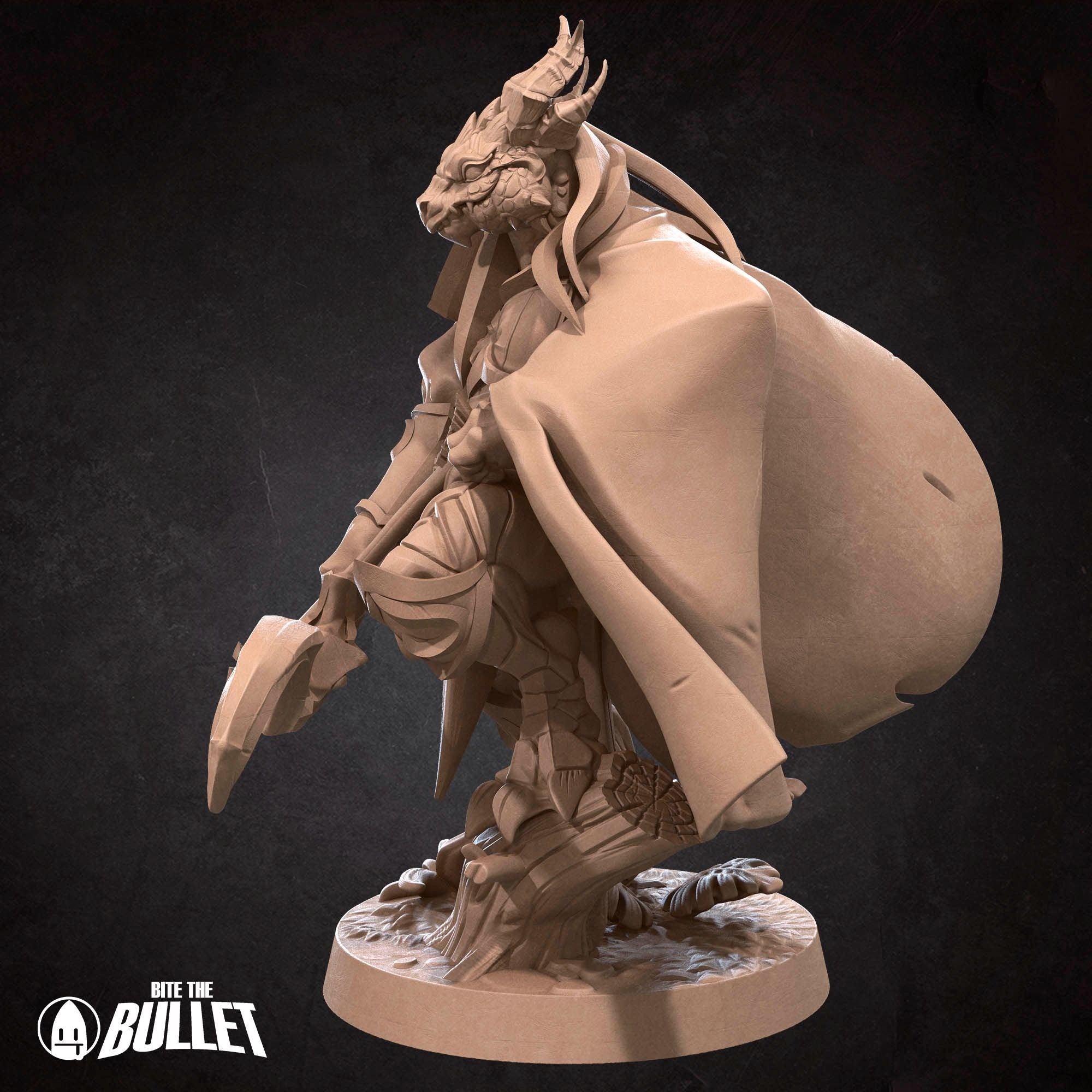 Dragonborn Ranger - 3d Printed Miniature sculpted by Bite the Bullet