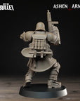 a toy figurine of a soldier with a gun