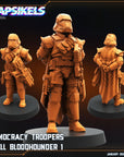 Democracy Troopers, Hell Bloodhounders - 3d Printed Miniature Sculpted by Papsikels Miniatures