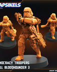 Democracy Troopers, Hell Bloodhounders - 3d Printed Miniature Sculpted by Papsikels Miniatures