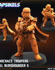 Democracy Troopers, Hell Bloodhounders - 3d Printed Miniature Sculpted by Papsikels Miniatures