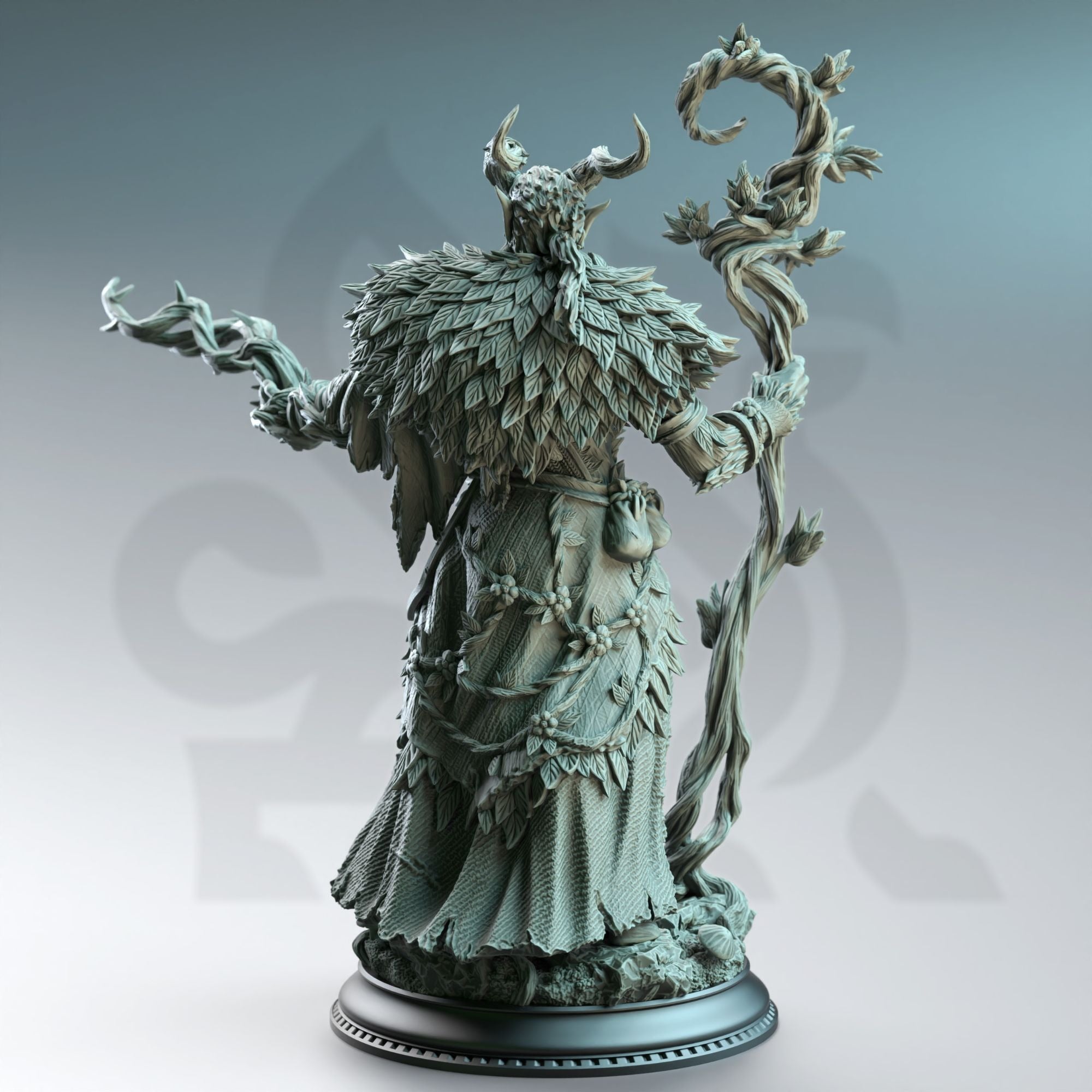 Old Barkhorn, Satyr Druid - 3d Printed Miniature Sculpted by DM Stash
