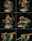a series of photos showing different types of figurines