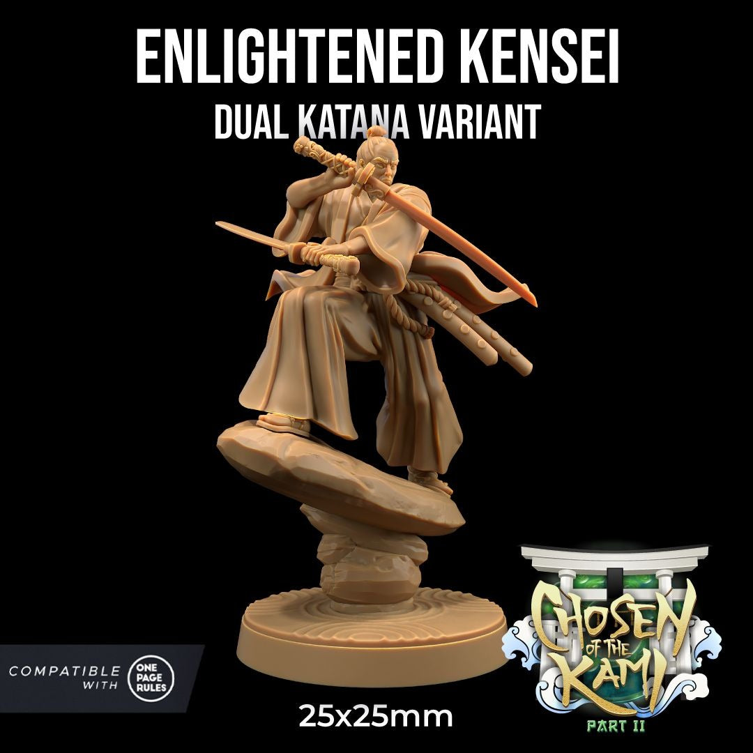 Enlightened Kensei - Chosen of the Kami - 3d Printed Miniature by Dragon Trappers Lodge