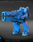 Heavy Cannoneers - Iron Gears - 3d Printed Miniature Sculpted by Blue Wyvern