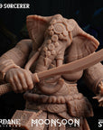 Loxo (Loxodon) Sorcerer - 3d Printed Miniature Sculpted by Sordane Publishing