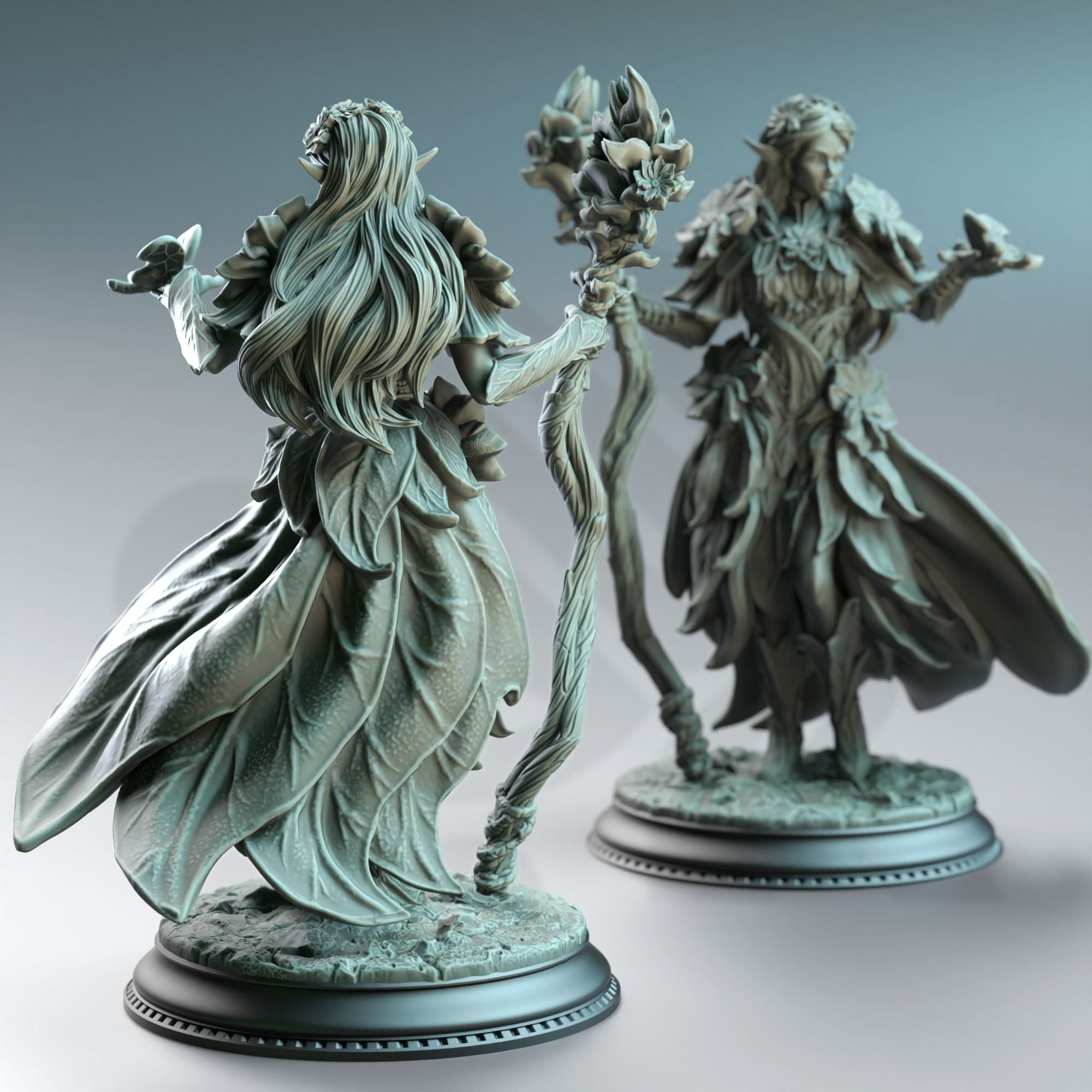 Synoria the Noble Hearted, Feywalker Caster - 3d Printed Miniature Sculpted by DM Stash