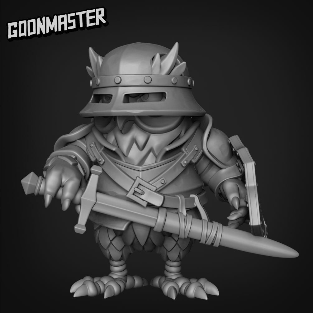 Owlfolk Soldiers - 3d Printed Miniature Sculpted by Goon Master Games