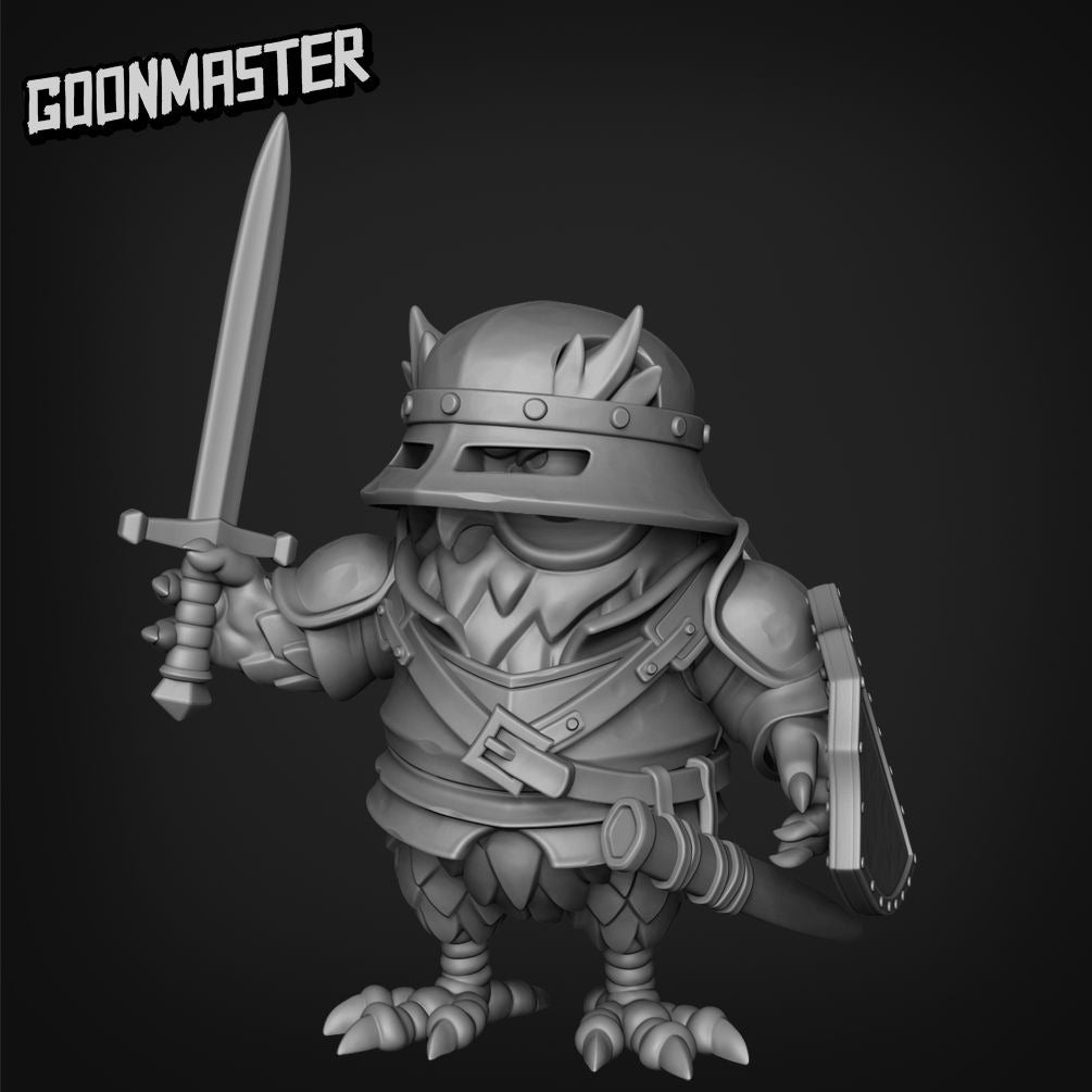 Owlfolk Soldiers - 3d Printed Miniature Sculpted by Goon Master Games
